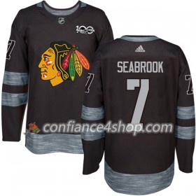 Adidas Maillot de Hockey Chicago Blackhawks Brent Seabrook 7 1917-2017 100th Anniversary Noir Authentic - Homme